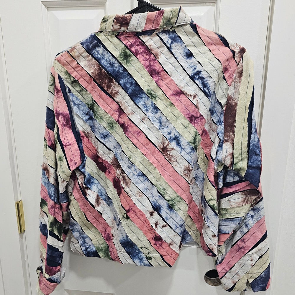 New Direction Patchwork Tie Dye Jacket Women's Si… - image 3